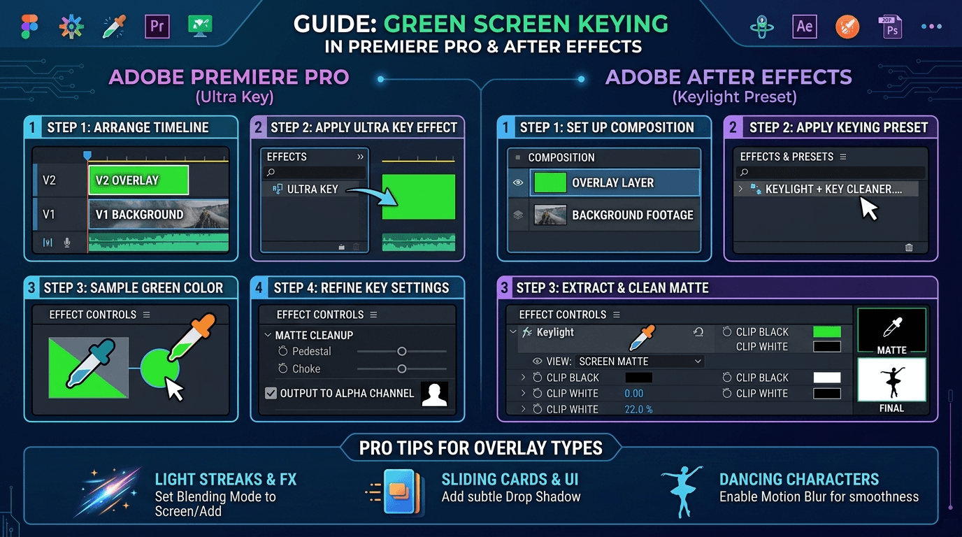 How to Integrate Green Screen Motion Overlays in Premiere Pro & After Effects
