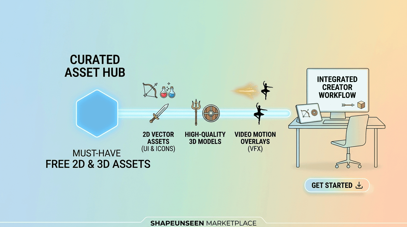 Top Free 2D & 3D Assets for Game Developers and Motion Designers